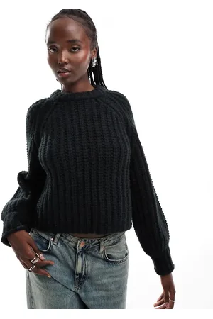 Wrangler Knitted jumper with balloon sleeves in