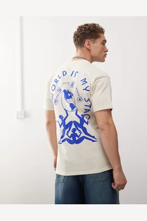 Obey The world is my stage graphic t-shirt in beige