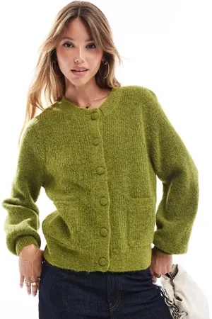 SELECTED Femme wool alpaca blend knitted cardigan in