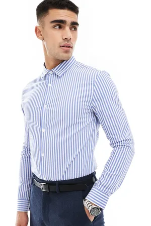 ASOS Skinny stripe shirt in