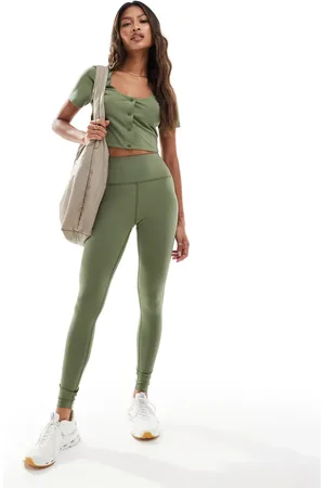 ASOS Icon soft touch yoga legging in khaki