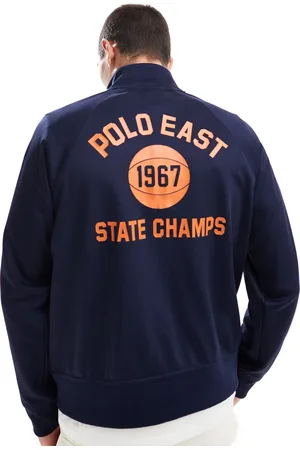 Ralph Lauren Collegiate back logo tricot track jacket in