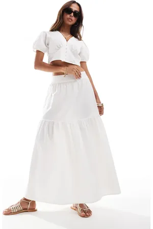 VERO MODA Tiered maxi skirt co-ord in