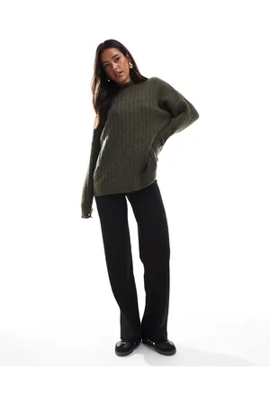 SELECTED Femme crew neck merino wool alpaca blend jumper in texture