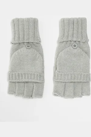 My Accessories Fingerless gloved with mitten cover in