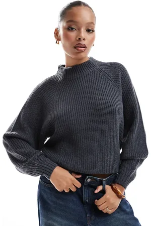 Threadbare High neck jumper in dark
