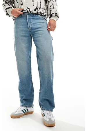 JACK & JONES Eddie baggy carpenter jean in mid vintage wash