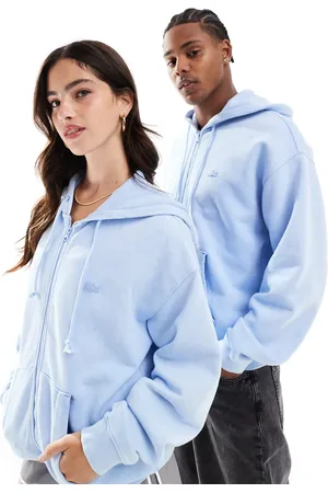 Lacoste Unisex zip hoodie in washed