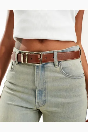 MANGO Square buckle belt in