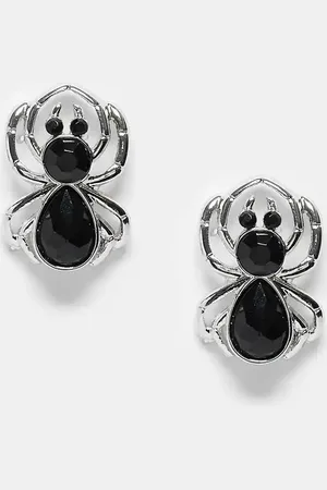 Reclaimed Unisex Halloween spider studs in