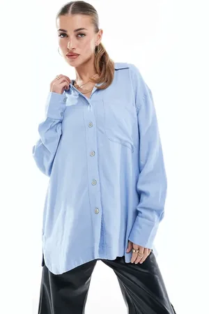 River Island Oversized linen shirt in