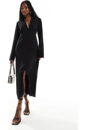 NA-KD Button down midi dress in