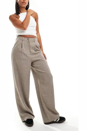 Miss Selfridge Tailored wide leg dad trouser in warm