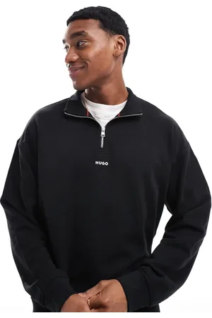 HUGO BOSS Durty half zip sweatshirt in