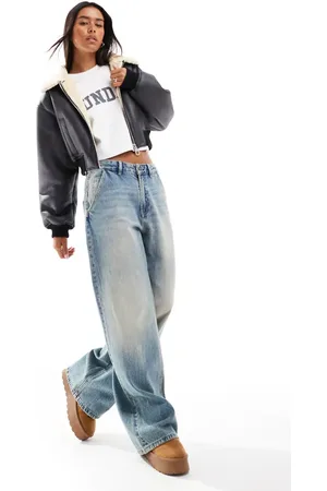 Stradivarius STR baggy jean in vintage wash