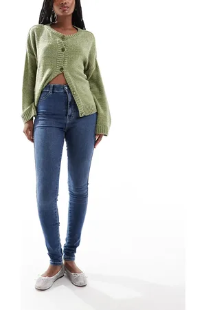 Dr Denim Solitaire high waist super skinny jeans in beck mid used wash