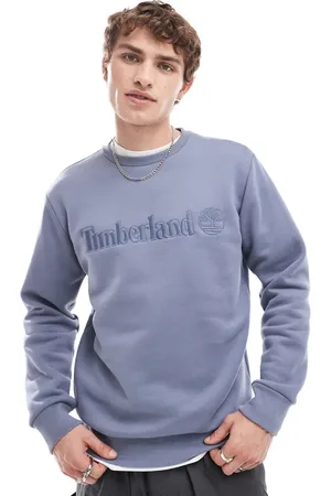 Timberland Embroidered script logo sweatshirt in dark