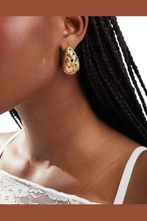 Reclaimed Oversized weave chubby hoops in