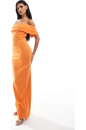 Vesper Bandeau foldover maxi dress in