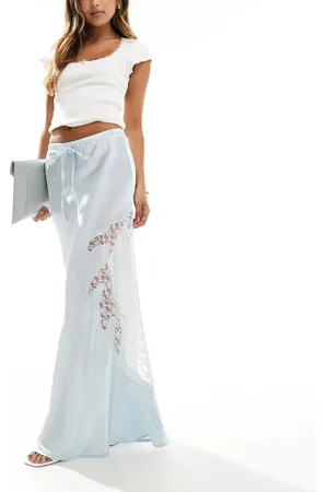 ASOS Satin and lace maxi skirt in