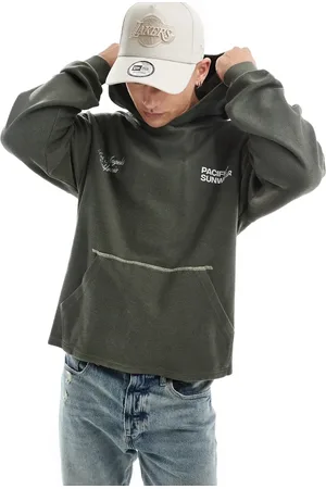 PACSUN Alley contrast hoodie in khaki