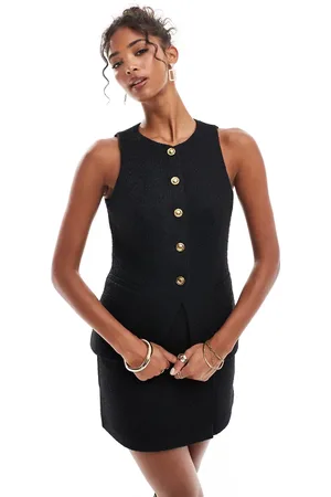 ASOS High neck boucle waistcoat