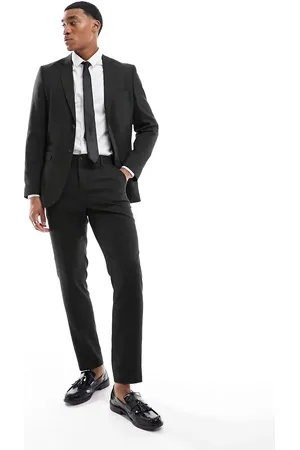 SELECTED Slim fit suit trouser in dark