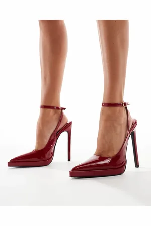 Simmi London Simmi London Landen platform heeled court shoe in burgundy