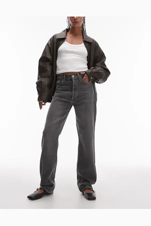 Topshop Straight Kort jeans in