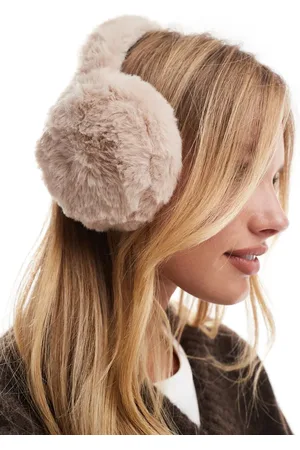 My Accessories Faux fur ear muffs in taupe