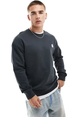 Lee Unisex workwear label logo sweatshirt relaxed fit in washed