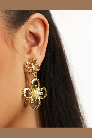 petit moments Baroque flower drop earrings in