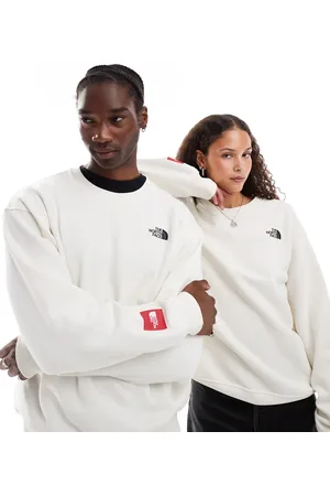 The North Face Seven Summits Axys Redbox logo oversized sweatshirt in off