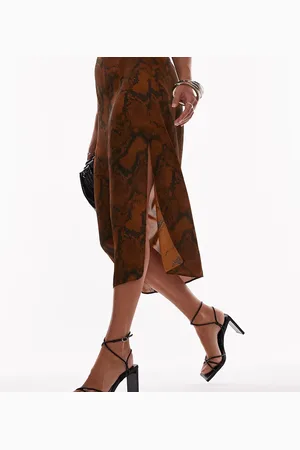 Topshop Wide Fit Georgina strappy heels in