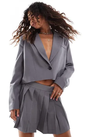 Something New Corpcore cropped oversized blazer co-ord in