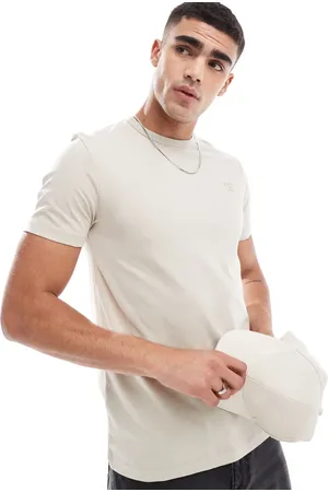 French Connection FCUK chest logo t-shirt in stone