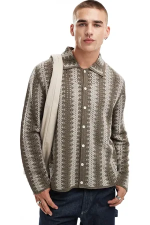 Abercrombie & Fitch Cropped stripe knit shirt in