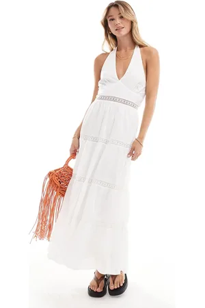 Cotton On Cotton On halter neck maxi prairie dress in