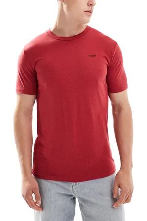 Hollister 5 pack icon logo t-shirt in blues/red/neutral marl