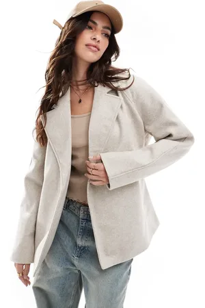 VERO MODA Belted short formal jacket in cream
