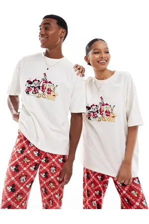 ASOS Pyjama set with Christmas Mickey and Friends prints in
