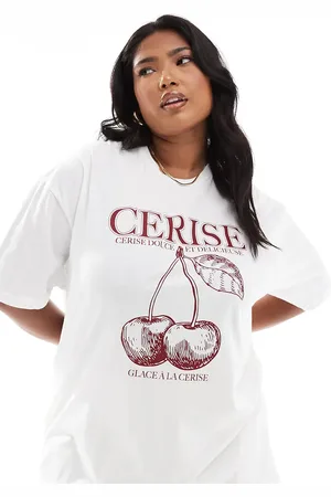 In The Style Oversized cherry motif t-shirt in