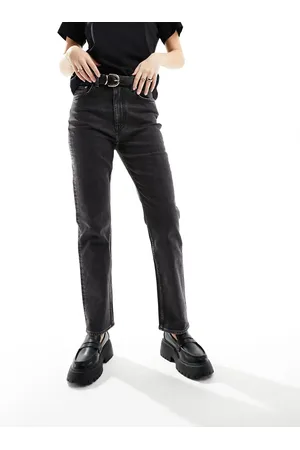 & OTHER STORIES High waist slim leg jeans in salt and pepper