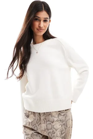 Abercrombie & Fitch Crewneck jumper in cream