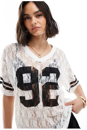 Miss Selfridge Lace football top in