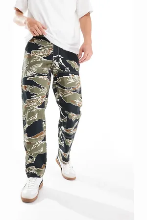 Only & Sons Relaxed fit worker trouser with tiger camo print in