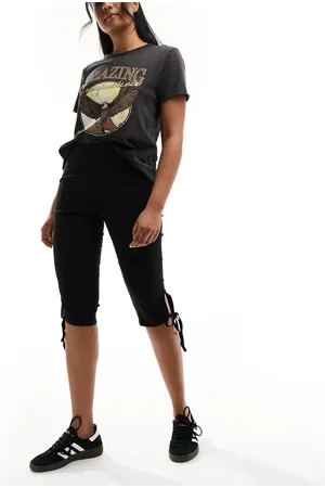 COLLUSION Bengaline capri pant with bow detail in