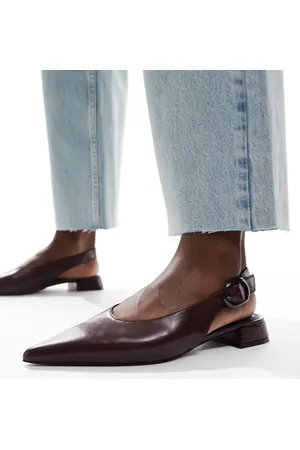 ASOS Leonora slingback ballet in burgundy