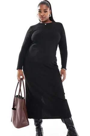 ONLY Ribbed maxi dress in