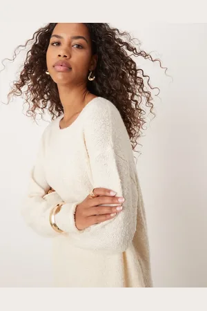 Glamorous Rib knit essential cream jumper co-ord